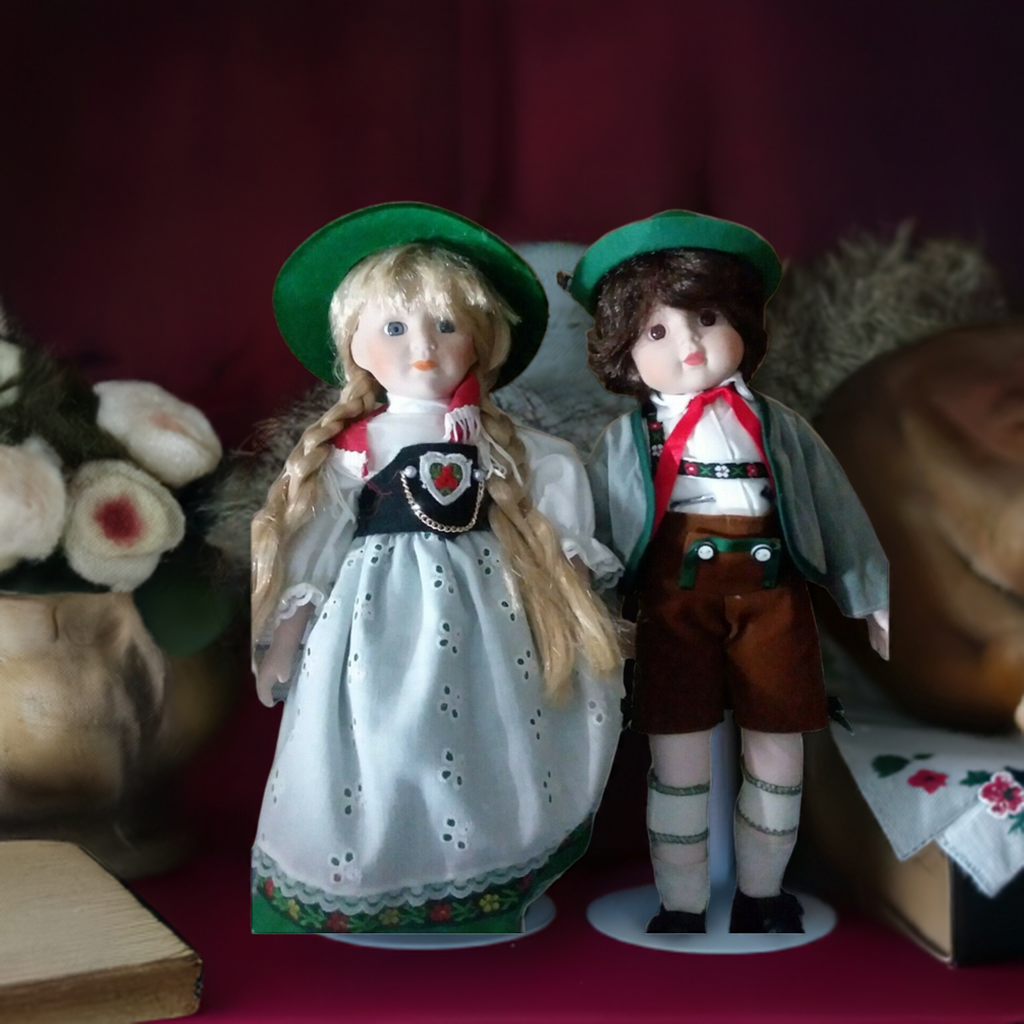 Adorable Precious German Sister and Brother Pair – Porcelain Dolls