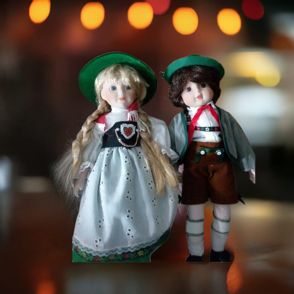 Adorable Precious German Sister and Brother Pair – Porcelain Dolls