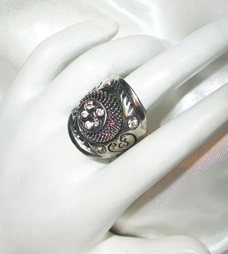 Mistress of Magick - Baba Yaga– Wheel Of the Year Silver CZ Ring 8 or Direct Bind