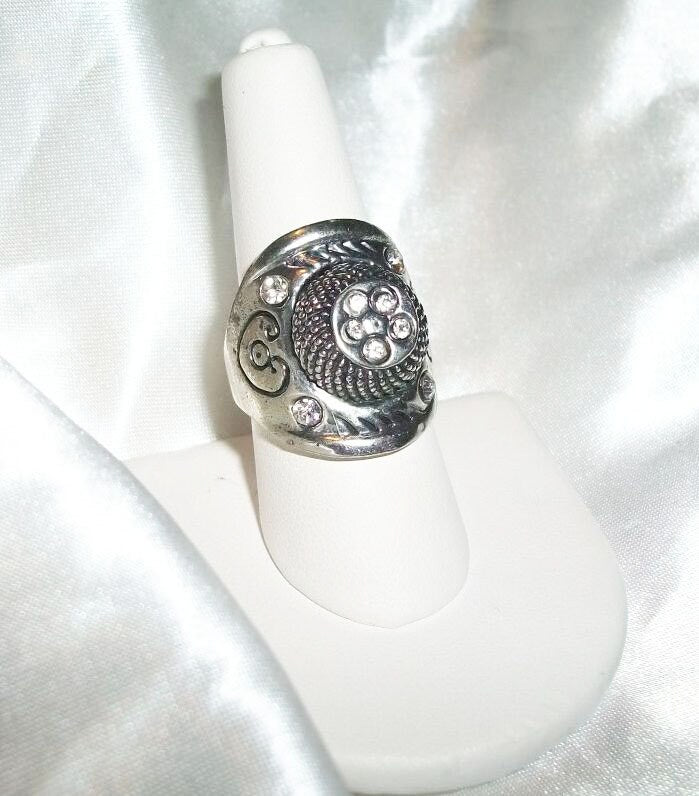 Mistress of Magick - Baba Yaga– Wheel Of the Year Silver CZ Ring 8 or Direct Bind