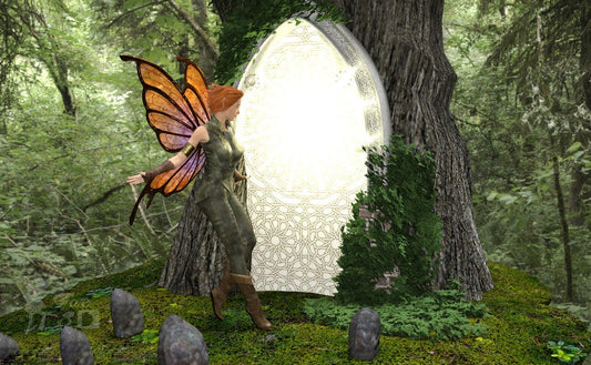 Fairy Portal – Gateway and 3 Guiding Fairies – Door Locket Pendant or Direct Bind