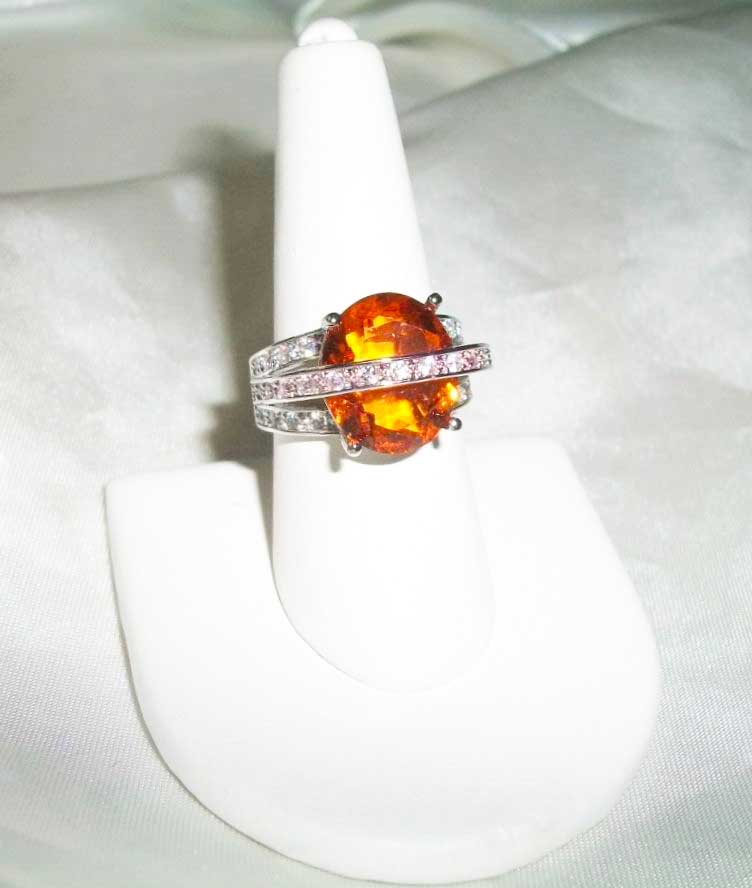 RARE Marvelous & Wise Male Orange Dragon  – Beautiful CZ Ring 7 1/4