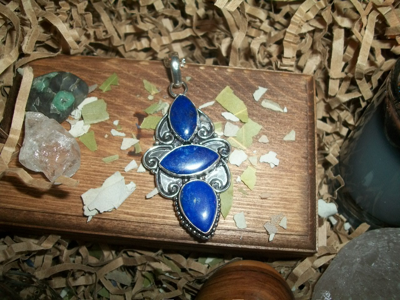 Female Pegasus – Full of Love and Light – Beautiful Lapis Lazuli Pendant - Autumn Dusk Spirits