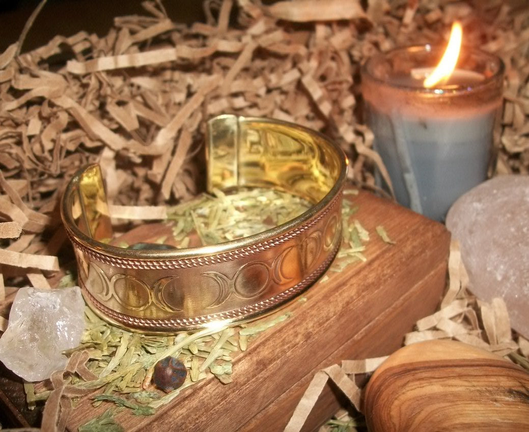 Copper/Brass Adjustable Cuff Bracelet - 3 Styles - Autumn Dusk Spirits