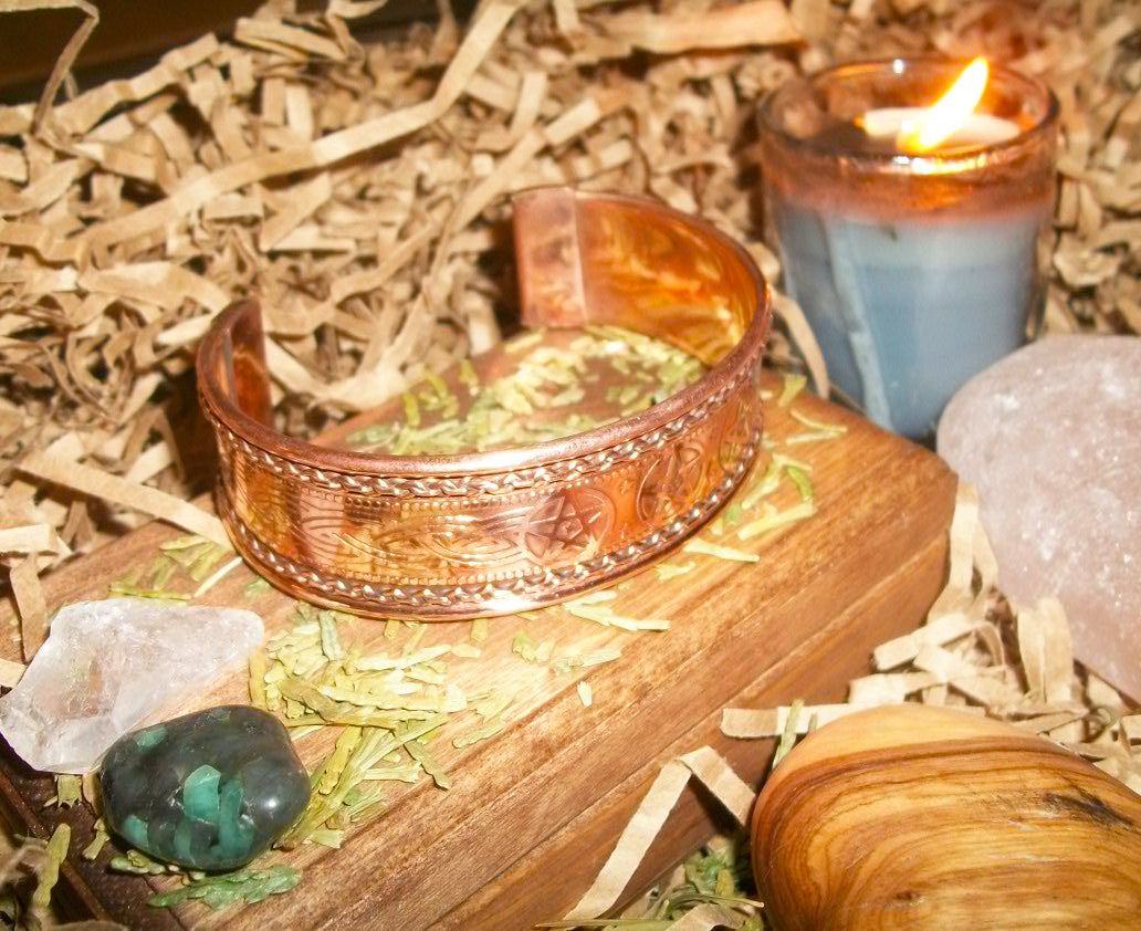 Copper/Brass Adjustable Cuff Bracelet - 3 Styles - Autumn Dusk Spirits