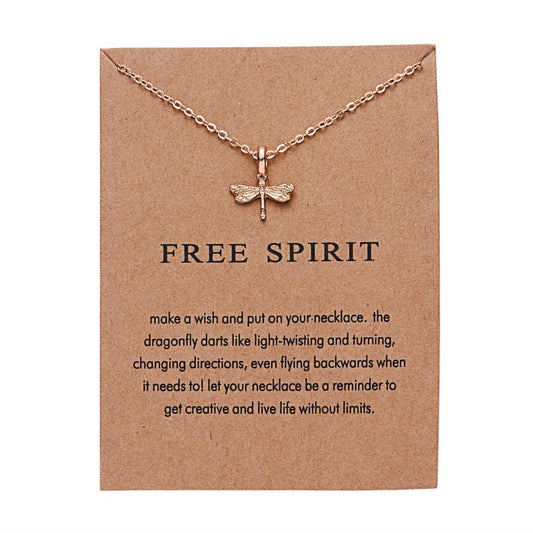 Dragonfly Necklace - Free Spirit - Autumn Dusk Spirits