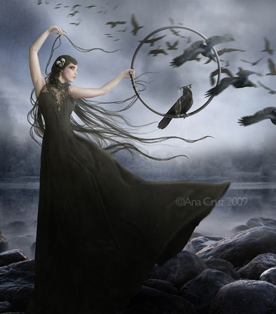 Mysterious Male or Female Were-Raven ~ Vessel Choice - Autumn Dusk Spirits
